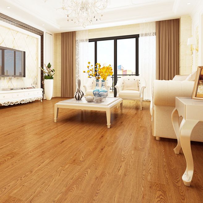Lisslune | Smooth PVC Flooring Peel and Stick Wood Look Rectangular Vinyl Floor