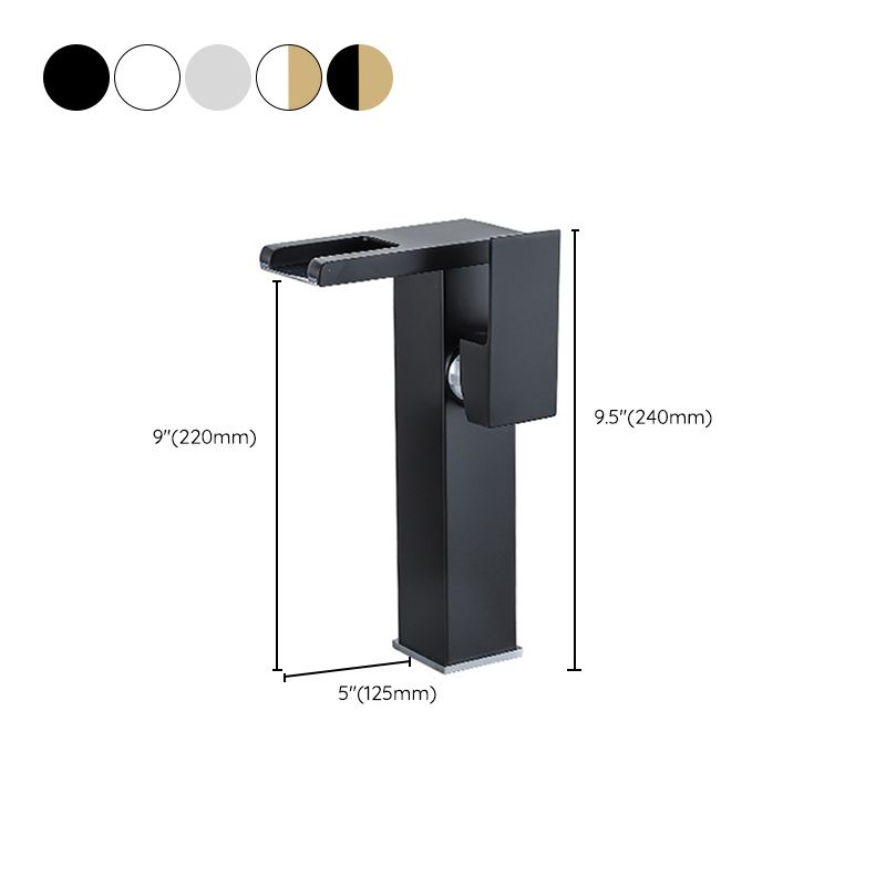 Lisslune | Contemporary Sink Faucet Solid Color Low Arc Bathroom Sink Faucet