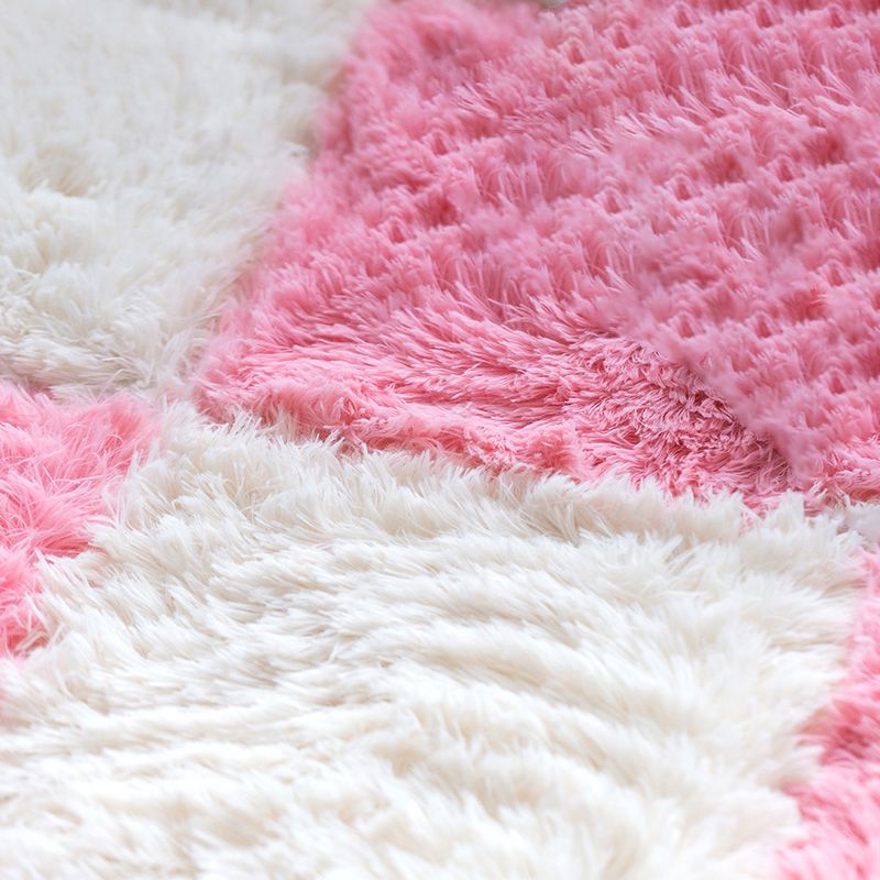 Lisslune | Bedroom Carpet Tiles Solid Color Square Shag Stain Resistant Carpet Tiles