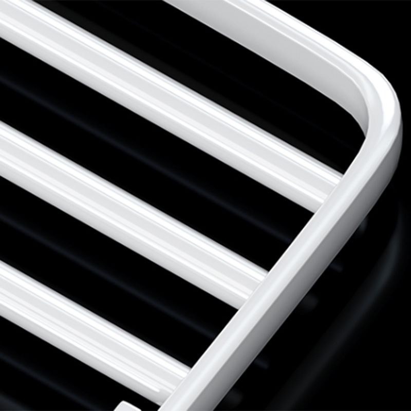 Lisslune | Contemporary Bathroom Hardware Set in White with Bath Shelf/Towel Rack/Paper Holder