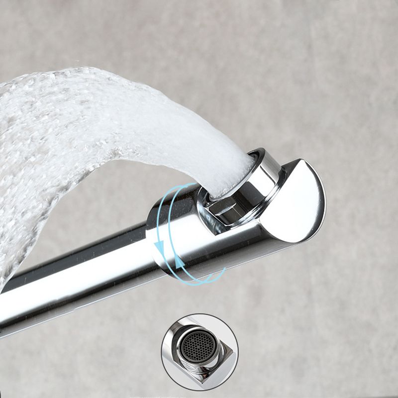 Lisslune | Modern Pull-down Faucet Single Handle Wall Mounted Pot Filler Low Profile 1-Hole Filler