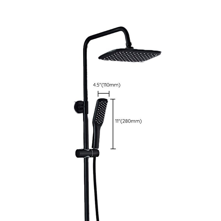 Lisslune | Modern adjustable swivel shower head metal shower fixture on the wall