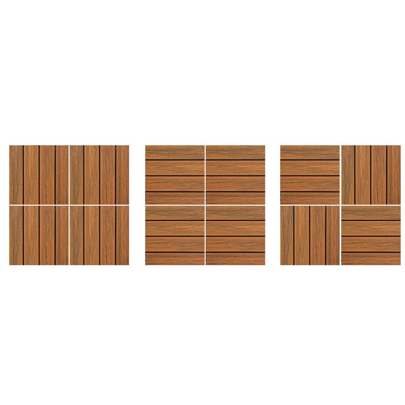 Lisslune | Square PVC Deck/Patio Floor Tiles Interlocking Installation Outdoor Patio Tiles