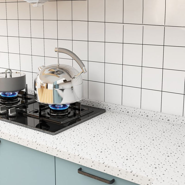 Lisslune | Modern Kitchen Backsplash Tile Check Print Peel and Stick Backsplash Tile