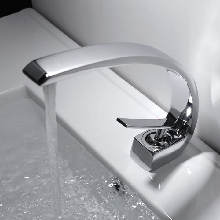 Lisslune | Waterfall Spout Widespread Sink Faucet Modern Lever Handles Sink Faucet