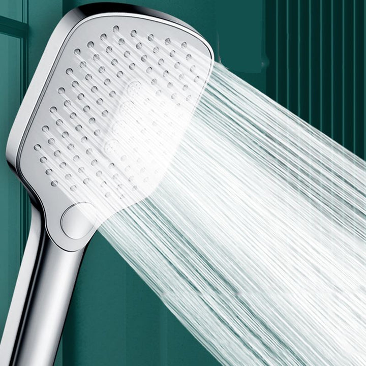 Lisslune | Rectangular Self-Cleaning Hand Shower Adjustable Spray Pattern Wall-Mounted Hand Shower