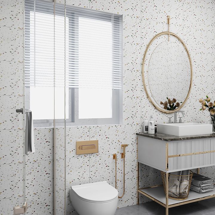 Lisslune | Modern splash protection wall covering waterproof removable and adhesive mosaic tile for the bathroom