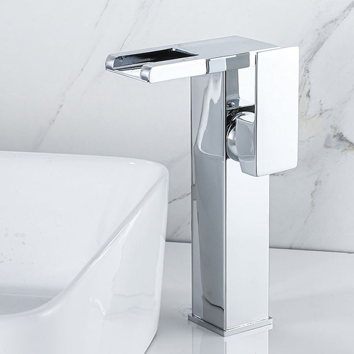 Lisslune | Contemporary Sink Faucet Solid Color Low Arc Bathroom Sink Faucet