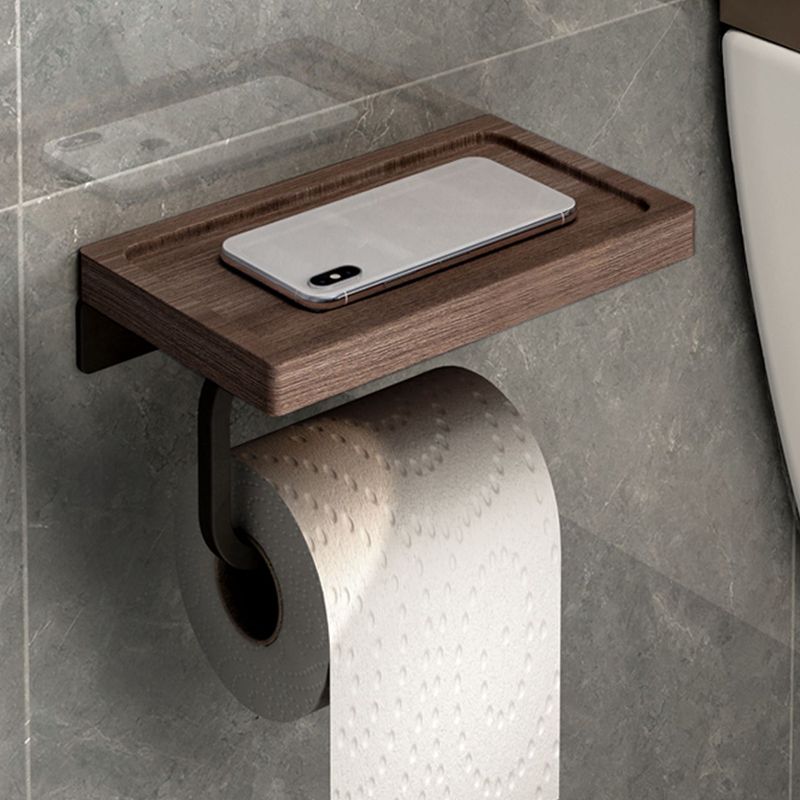 Lisslune | 7-piece bathroom accessory set metal bath set with wood accents