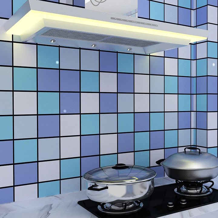 Lisslune | Mosaic tiles removing and applying tile roll kitchen waterproof splash guard wall tiles