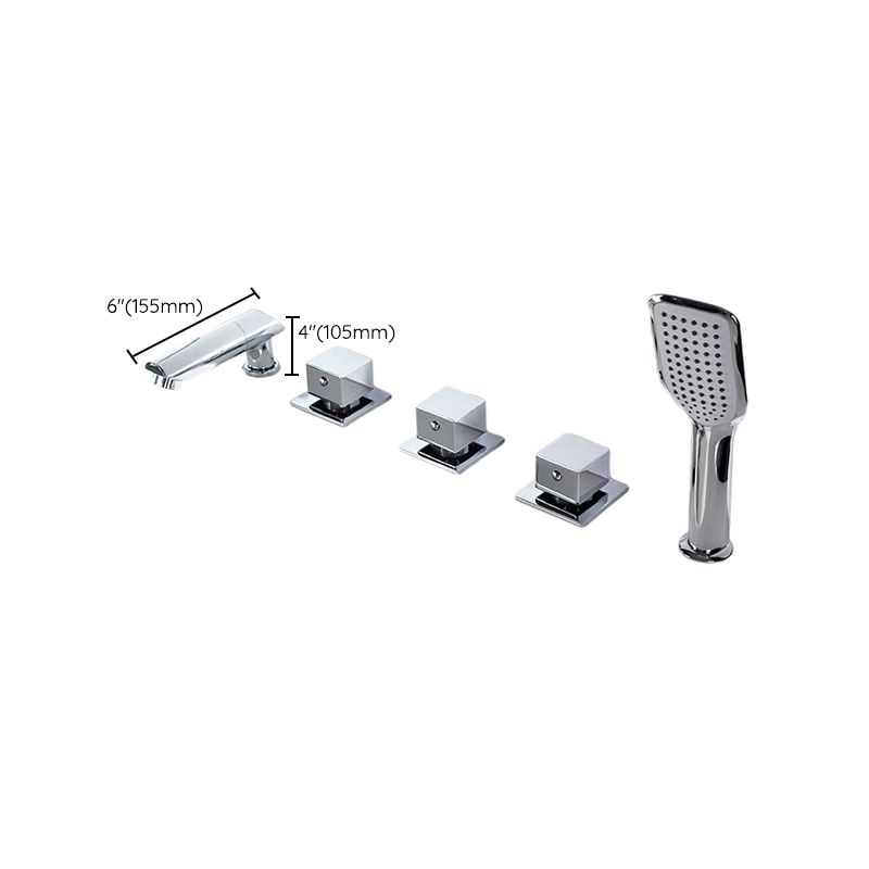 Lisslune | Contemporary Style Bathroom Faucet Metal Deck Mounted Bathroom Faucet