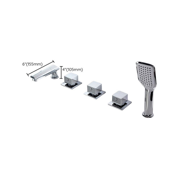 Lisslune | Contemporary Style Bathroom Faucet Metal Deck Mounted Bathroom Faucet