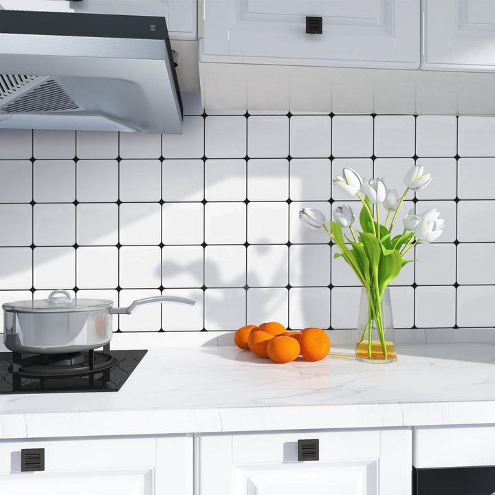Lisslune | Contemporary Wallpaper Mosaic Tile Peel & Stick Tile for Kitchen and Bathroom