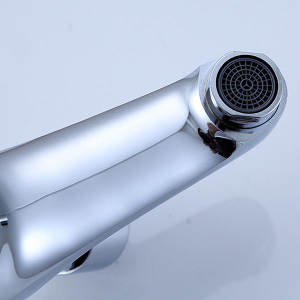 Lisslune | Modern sink faucet with brass knob handle, low arc, washbasin faucet