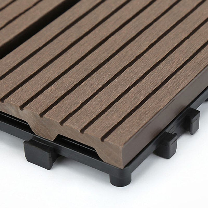 Lisslune | 12" X 12" Deck/Patio floor tiles 4-Slat Square for outdoor patio tiles