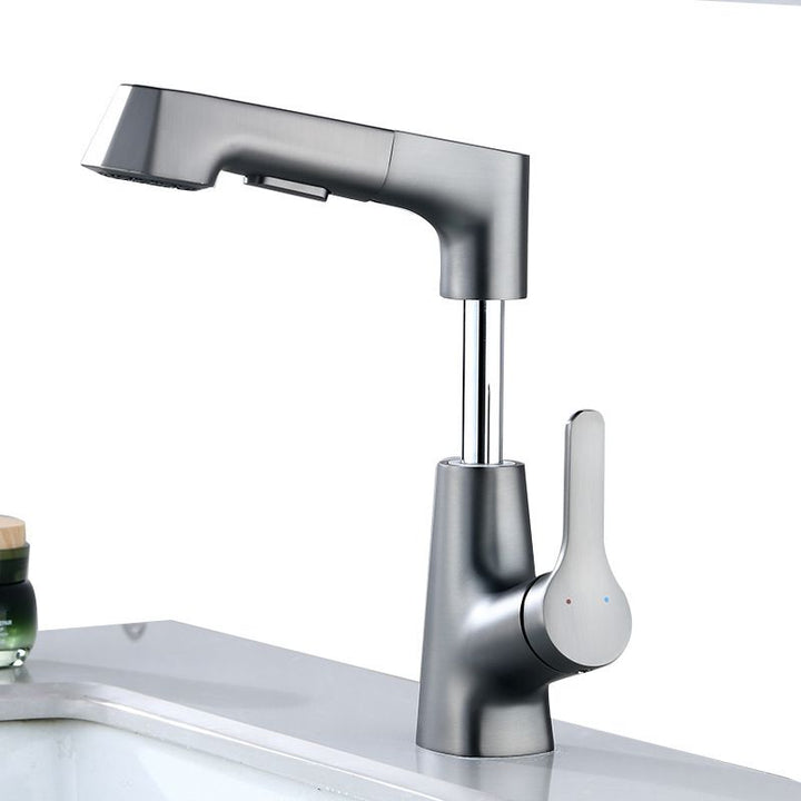 Lisslune | Modern Faucet Solid Copper Centerset Bathroom Faucet