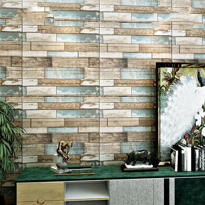 Lisslune | Farmhouse Wall Plank 3D Brick Bedroom and Living Room Wall Panel Set of 10