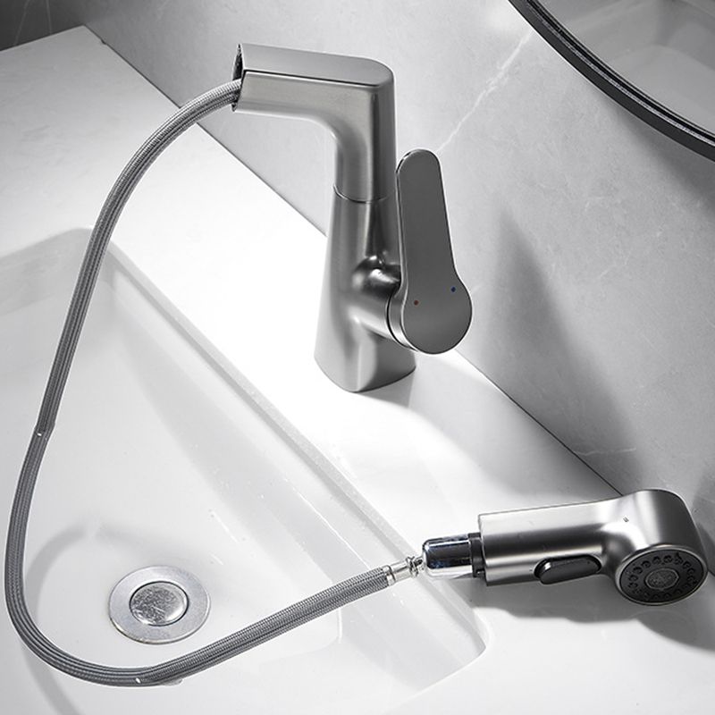 Lisslune | Extendable Vessel Water Tap Modern Sink Faucet with a Lever Handle