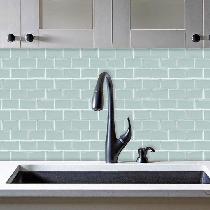 Lisslune | Plastic Peel & Stick Subway Tile Square Peel and Stick Back Wall Tile