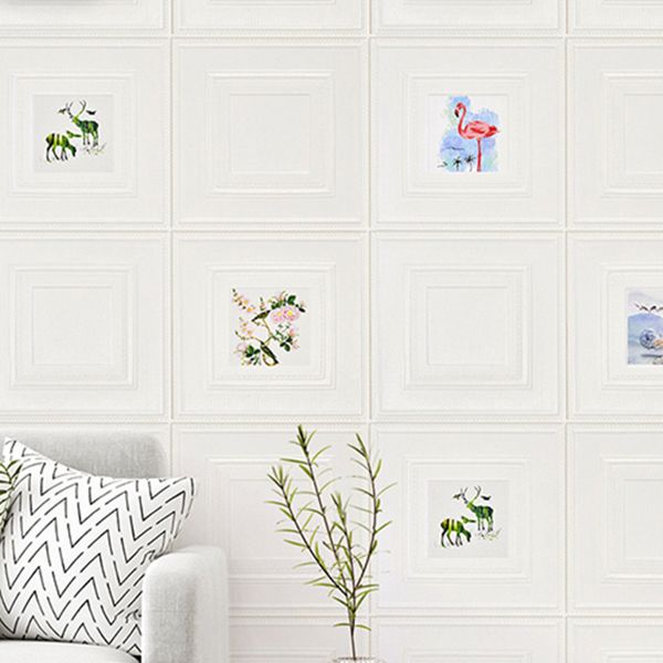 Lisslune | Modern Wall Panel Cartoon Print Peel and Stick Waterproof Wall Panel