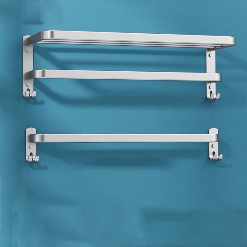 Lisslune | 7-piece Bathroom Accessory Set Modern Aluminum Bathroom Set in Silver