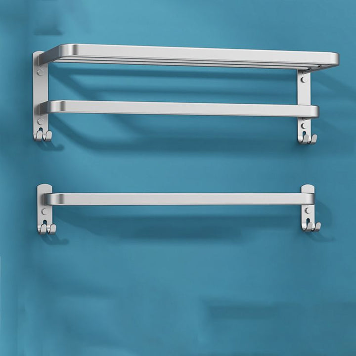 Lisslune | 7-piece Bathroom Accessory Set Modern Aluminum Bathroom Set in Silver