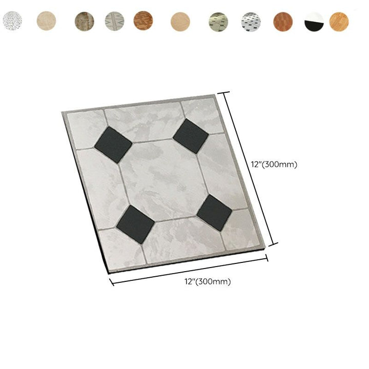 Lisslune | Smooth PVC Flooring Peel and Stick Waterproof Square Vinyl Flooring
