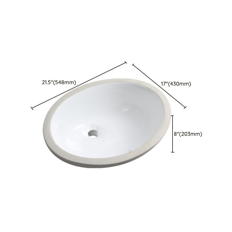 Lisslune | Modern Oval Wash Stand Ceramic Table Installation Sink Bathroom