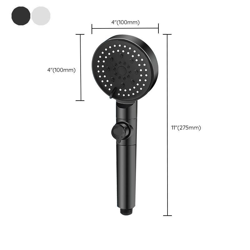Lisslune | Round Handheld Showerhead Plastic Adjustable Spray Pattern Showerhead for Home