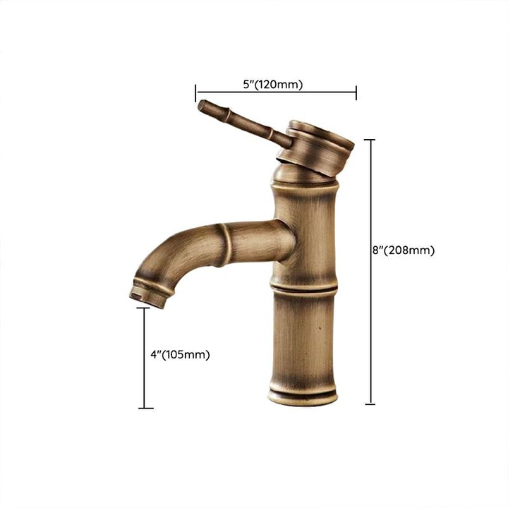 Lisslune | Brass Country Basin Faucet Single Hole Sink Faucet for Bathroom