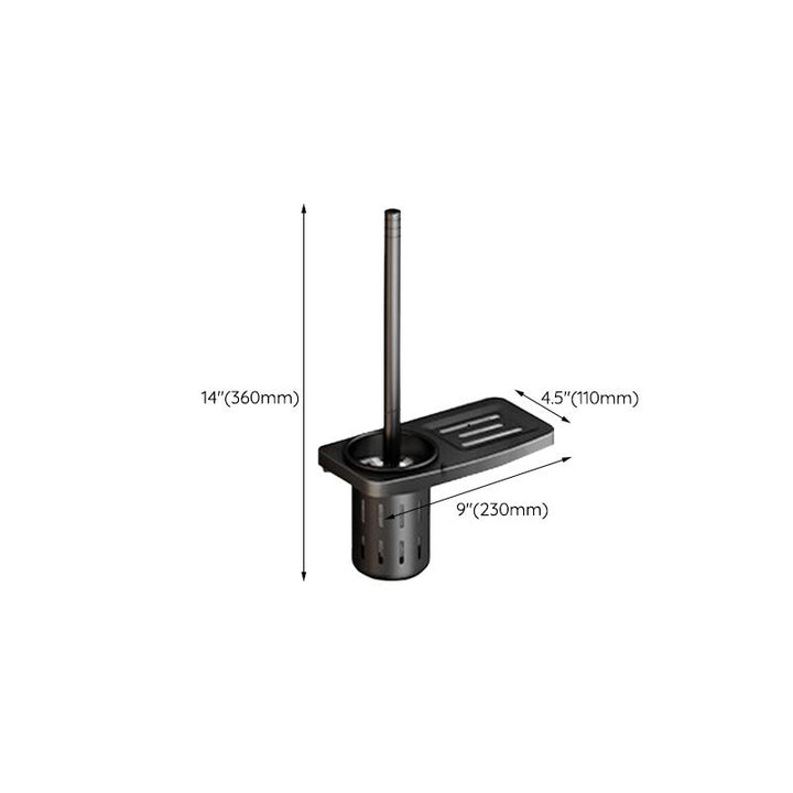 Lisslune | Traditional Aluminum Bathroom Accessories Set Black Bathroom Accessories Kit