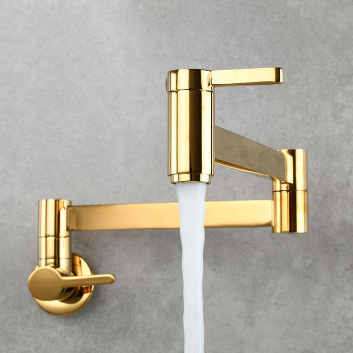 Lisslune | 1-handle brushed nickel widespread faucet 1 hole wall-mounted bathroom faucet with brass