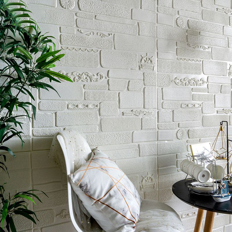 Lisslune | Modern Wall Covering Peel and Stick Brick 3D Print Waterproof Wall Panel