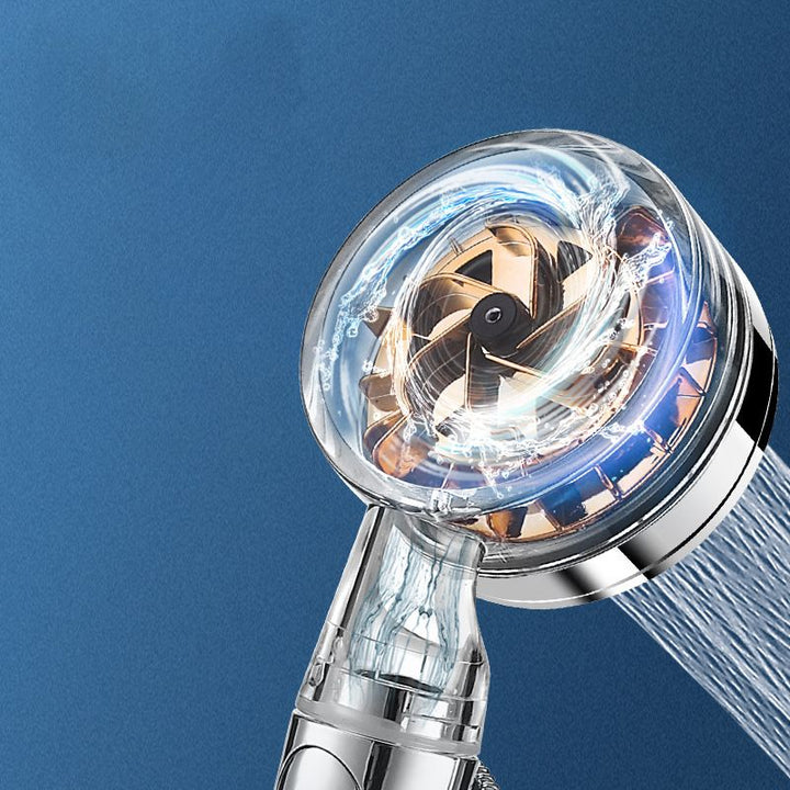 Lisslune | Contemporary Handheld Supercharged Showerhead Round Turbo Spray Head