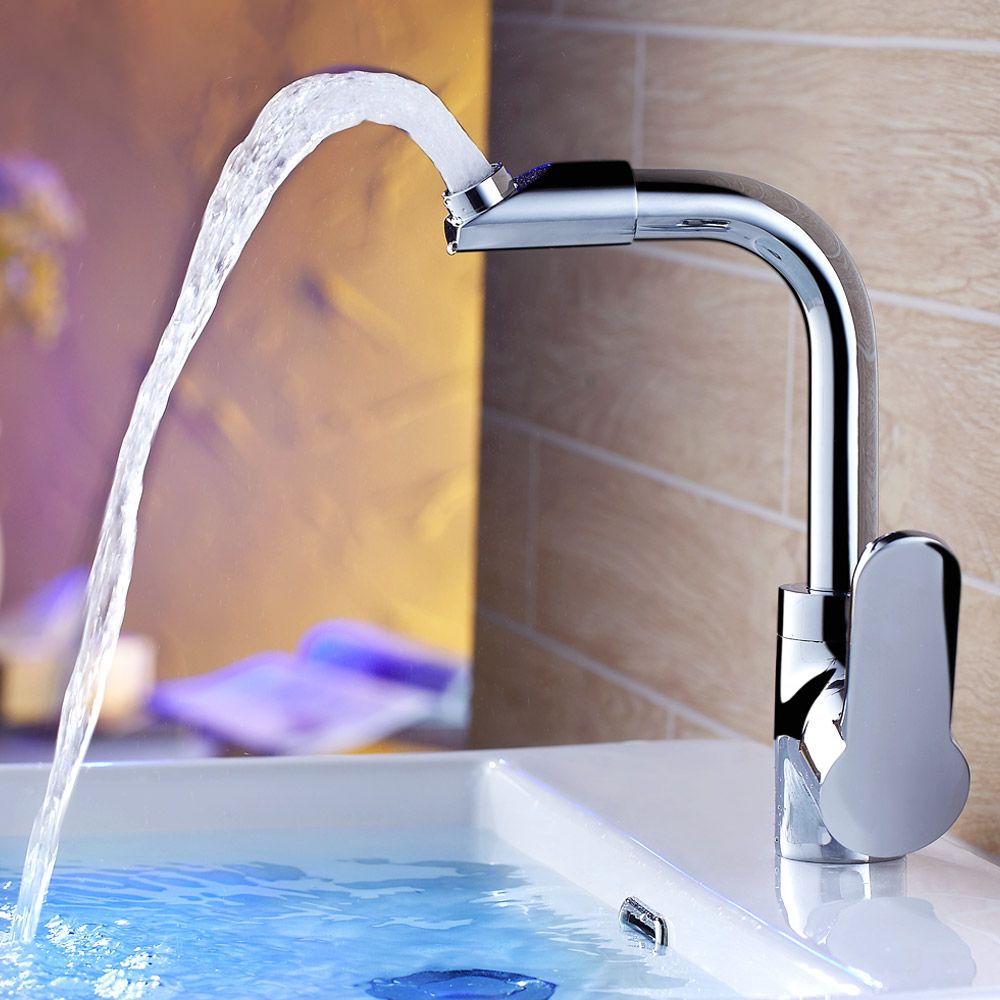 Lisslune | Modern Bathroom Faucet Brass Lever Handle Washroom Bathtub Faucet
