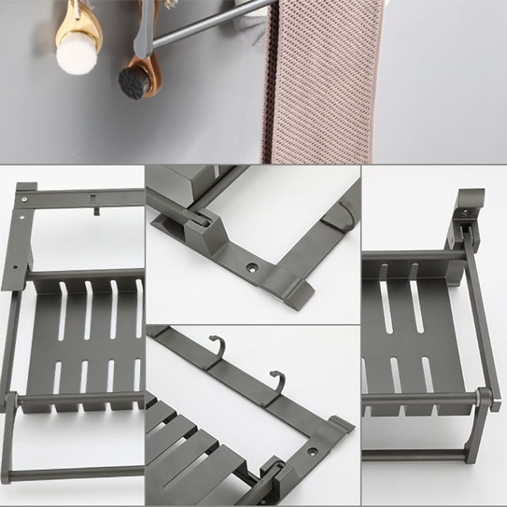 Lisslune | Modern Bathroom Fixture Set Towel Bar Gray Bathroom Shelf Bathroom Set