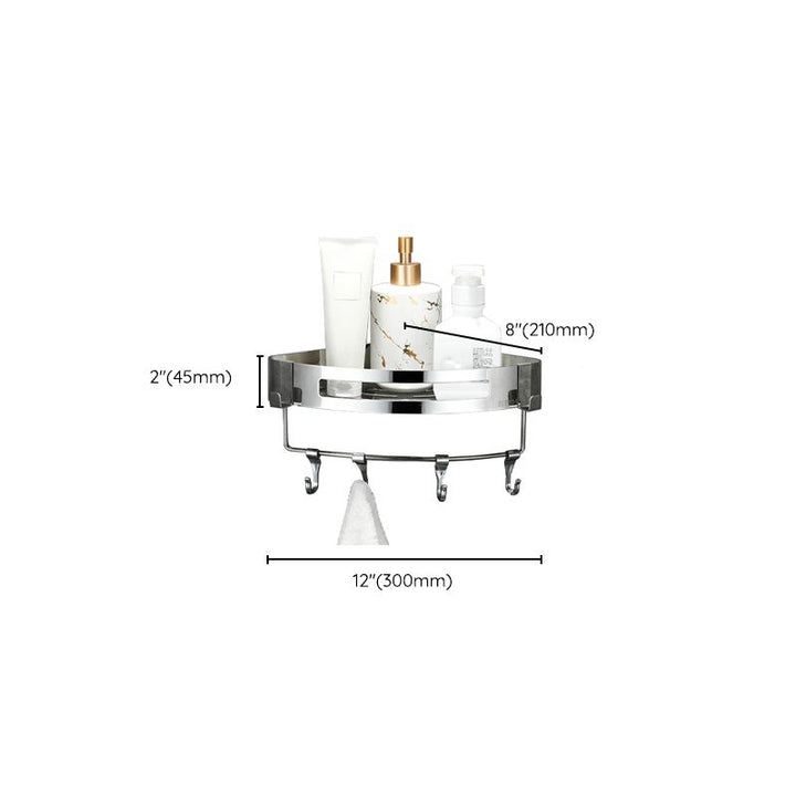 Lisslune | Modern Bathroom Hardware Set Silver Bathroom Shelf Bathroom Hardware Set