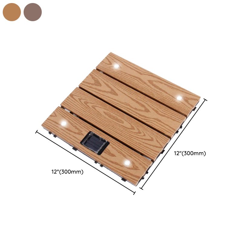 Lisslune | Striped Pattern Terrace Floor Tiles Square Click Floor Tiles Floor Board