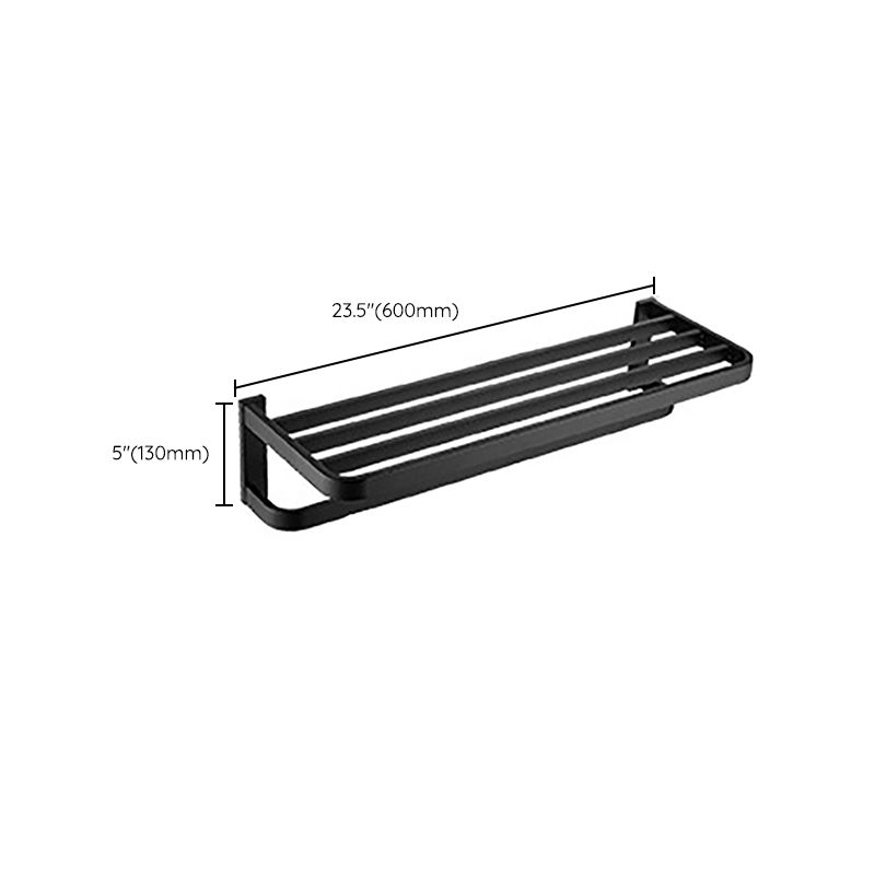 Lisslune | Modern Classic Bath Accessories Set in Matte Black Stainless Steel Bathrobe Hook/Towel Ring Bar