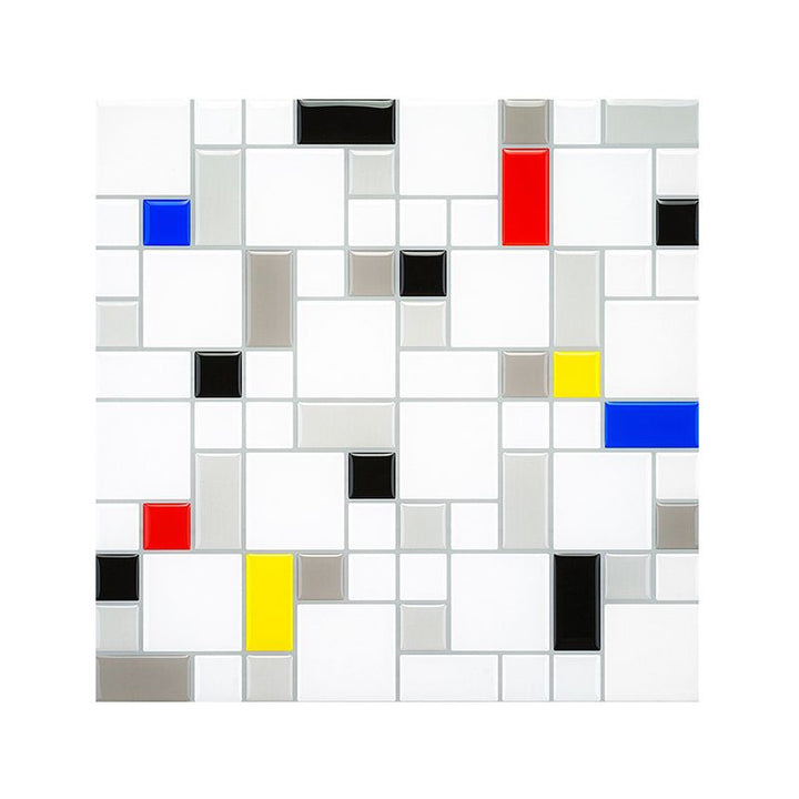 Lisslune | Mosaic tile Peel & Stick Tile PVC Kitchen backsplash Peel and Stick Wall Tile Set of 2