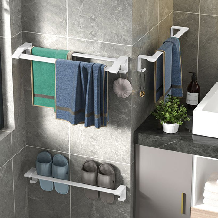 Lisslune | Modern white bathroom hardware set towel holder bath shelf bathroom hardware set