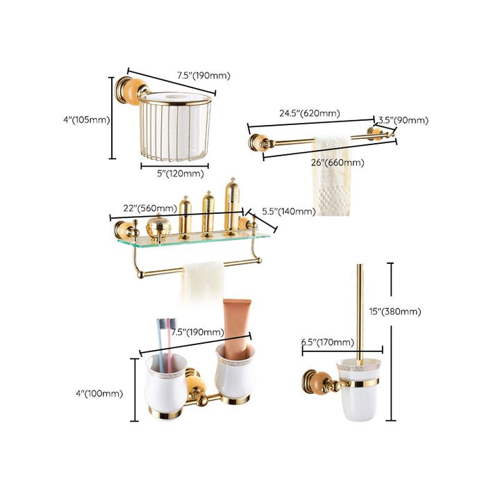 Lisslune | Modern bathroom accessories as a single piece or as a set in gold