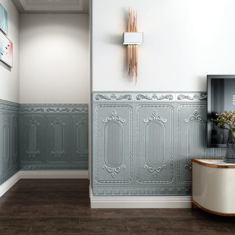 Lisslune | Glam Style Wall Cladding Living Room Peel and Stick 3D Embossed Waterproof Wall Cladding