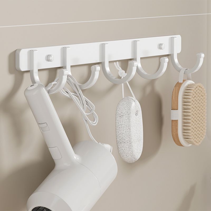 Lisslune | Contemporary Bathroom Hardware Set in White with Bath Shelf/Towel Holder/Paper Holder