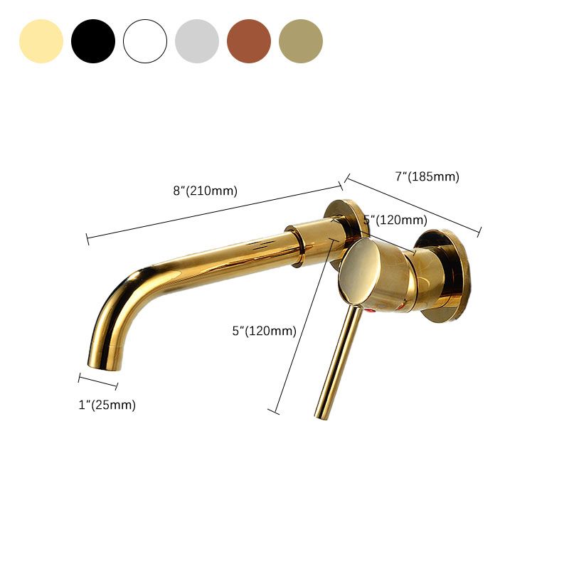 Lisslune | Wall mounted metal bathtub faucet single lever swivel bathtub tap trim