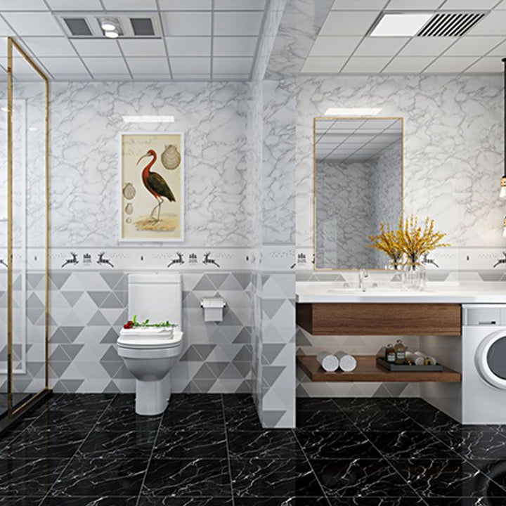 Lisslune | Modern Peel-and-Stick Tiles Plastic Single Tile Peel & Stick Mosaic Tile
