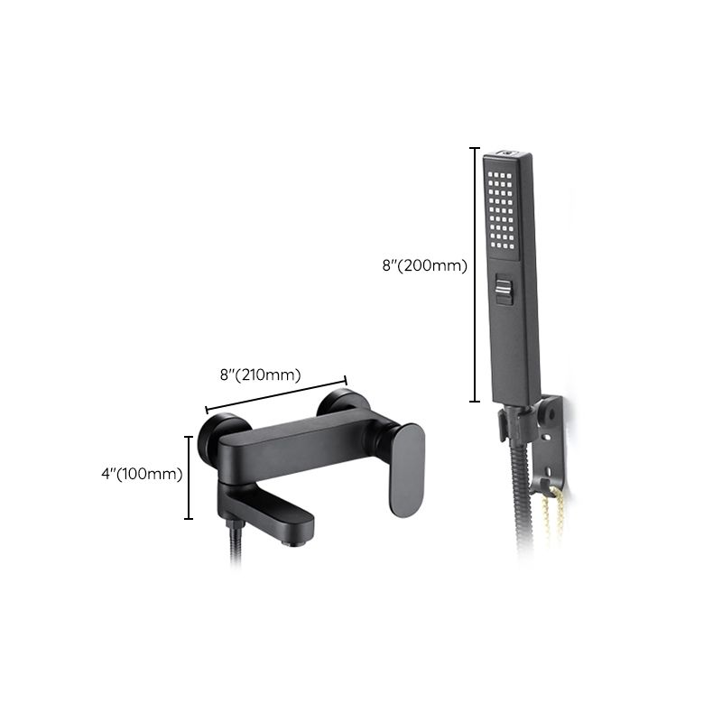 Lisslune | Modern Wall-Mounted Bathtub Faucet Trim Metal Single-Lever Bathtub Faucet Trim