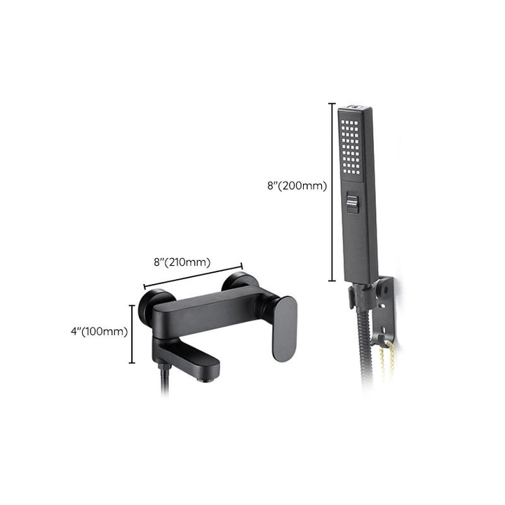 Lisslune | Modern Wall-Mounted Bathtub Faucet Trim Metal Single-Lever Bathtub Faucet Trim