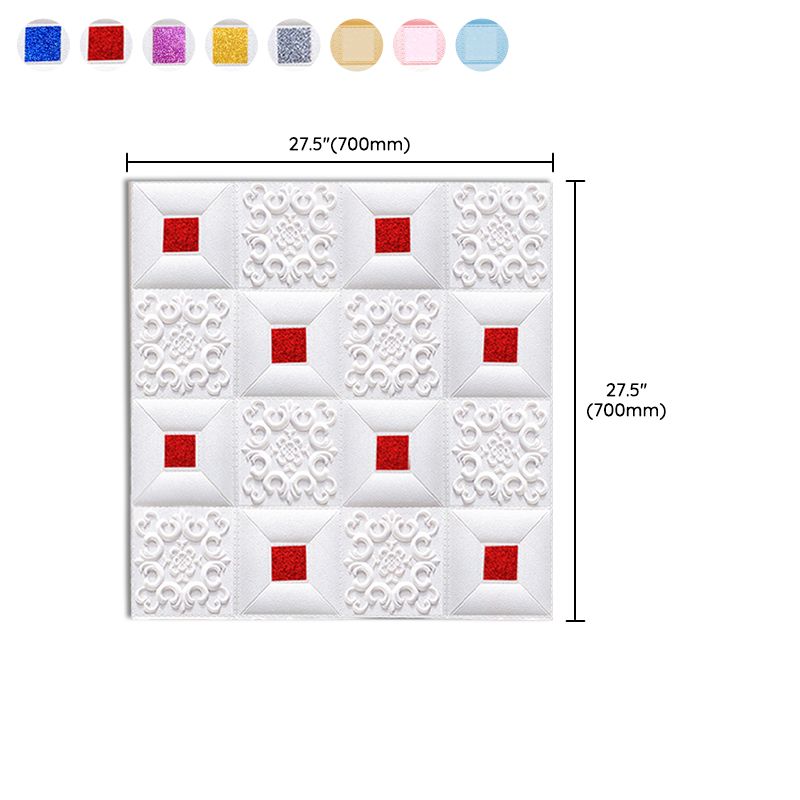 Lisslune | Modern Pearl Wall Bowls PVC Wall Access Panel Peel and Stick Wall Tile Set of 10