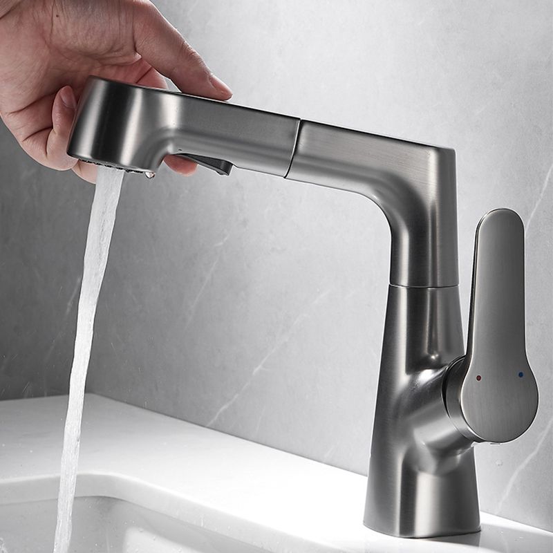 Lisslune | Extendable Vessel Water Tap Modern Sink Faucet with a Lever Handle